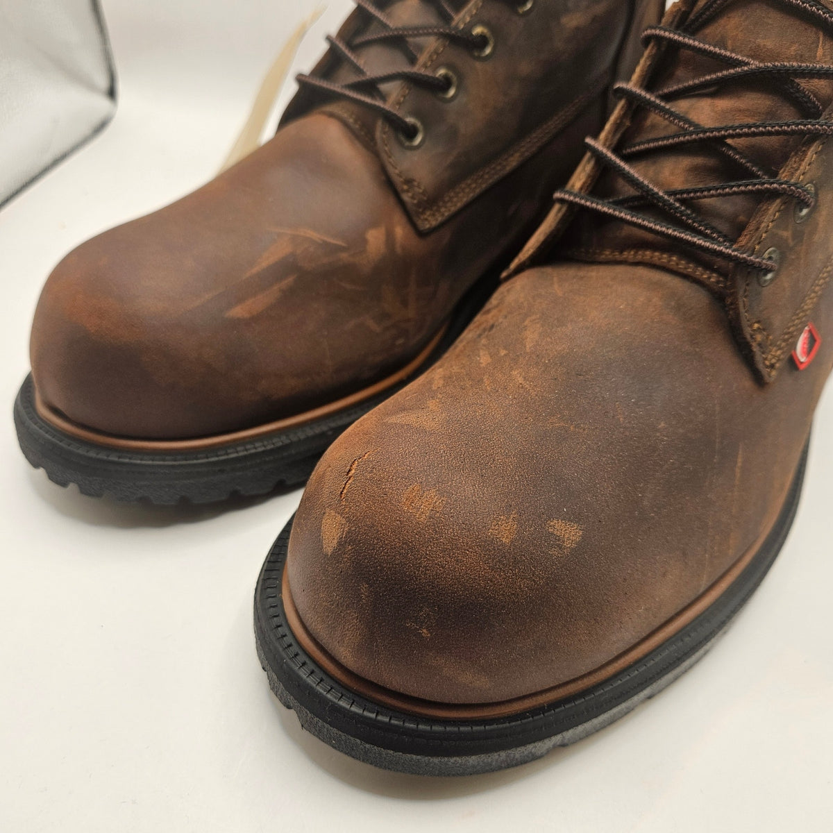 RED WING MEN'S 11 EE WIDE 415 DYNAFORCE 6 IN WP SOFT TOE WORK BOOTS BROWN NWOB