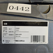 NEW BALANCE MEN'S 7.5 BLUE GREY 550 BB550FLA COURT SNEAKERS NIB
