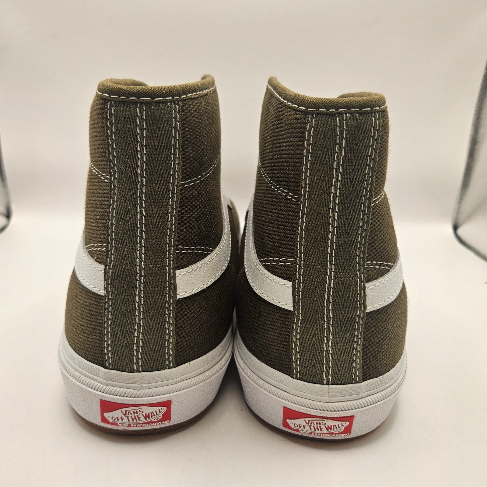 VANS MEN'S 13 CROCKETT HIGH DARK OLIVE TURE WHITE NWOB