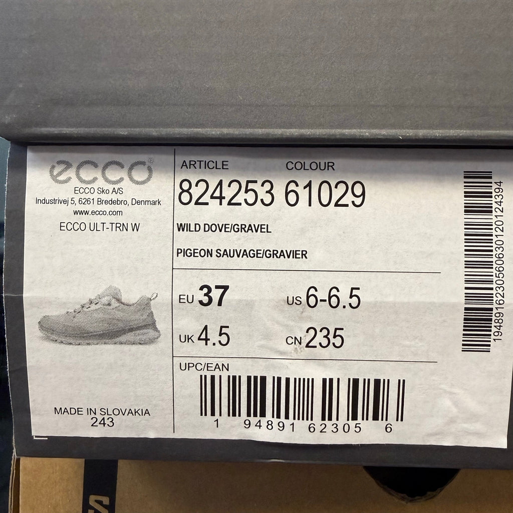 ECCO WOMEN'S 37 ULT-TRN HIKING TRAIL SHOES WILD DOVE GRAVEL NIB