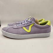 VANS MEN'S 10.5 SPORT SNEAKERS LAVENDER LIME GREEN SUEDE OFF THE WALL