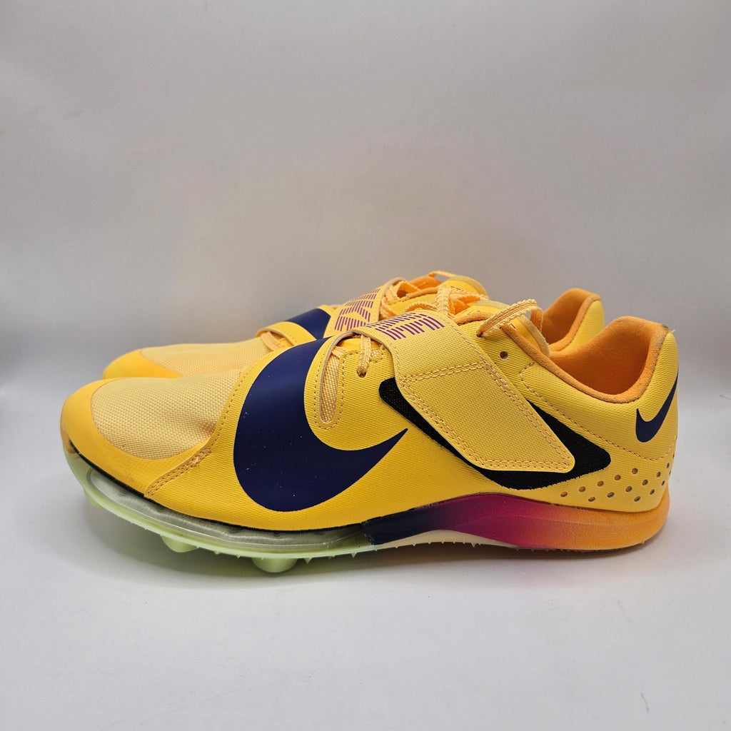 NIKE MEN'S 8.5 AIR ZOOM LJ ELITE LONG JUMP TRACK SHOES STYLE FZ9326-800 YELLOW