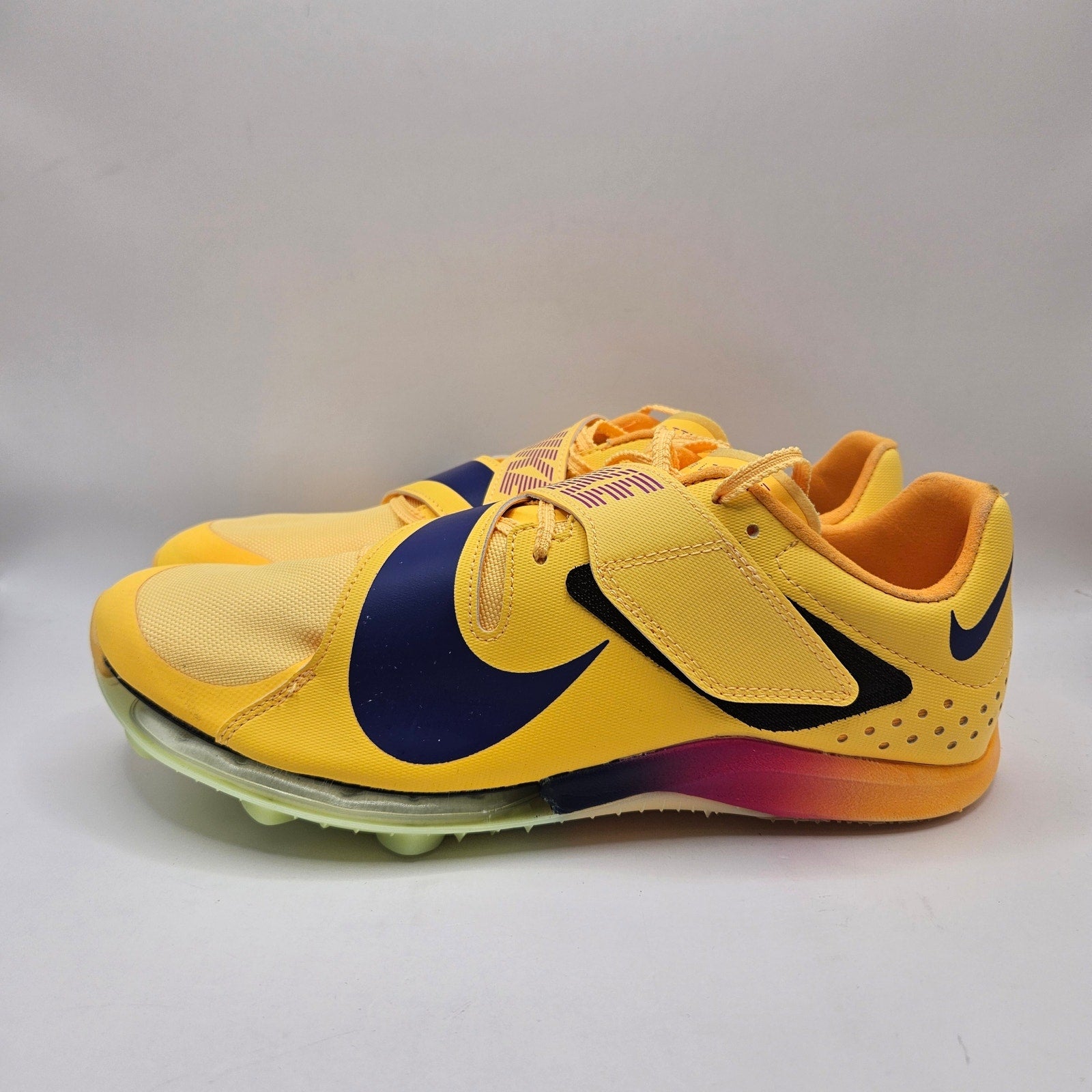 NIKE MEN'S 8.5 AIR ZOOM LJ ELITE LONG JUMP TRACK SHOES STYLE FZ9326-800 YELLOW
