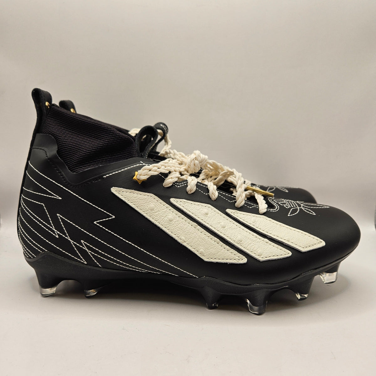 ADIDAS MEN'S 9.5 ADIZERO IMPACT II RODEO FOOTBALL CLEATS BLACK JQ1382 NWOB