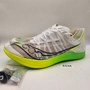 SAUCONY MEN'S 11.5 TERMINAL VT TRACK & FIELD SPIKES SHOES S29101-01 SLIME WHITE