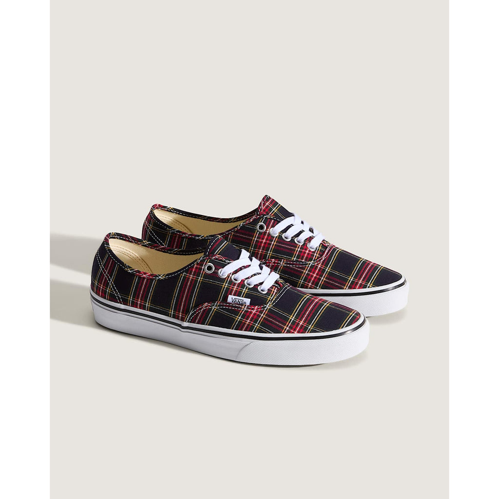 VANS MEN'S 8.5 AUTHENTIC LOW TOP SNEAKER PLAID NAVY NIB VN000EGABX9