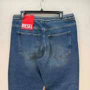 DIESEL MEN'S 34X32 D-SERT STRAIGHT LEG JEANS MADE IN TUNISIA STRING BELT