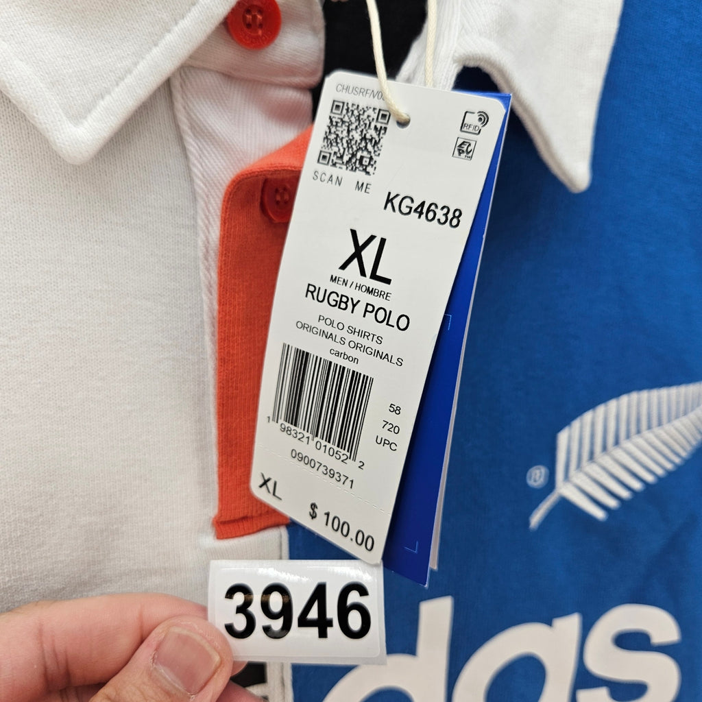 ADIDAS ORIGINALS MEN'S XL RUGBY POLO LONG SLEEVE SHIRT PATCHWORK NWT KG4638