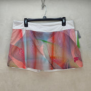 FILA X CHRISTOPHER BEVANS WOMEN'S XL 14" PARK HIGH WAIST SKORT ABSTRACT NWT