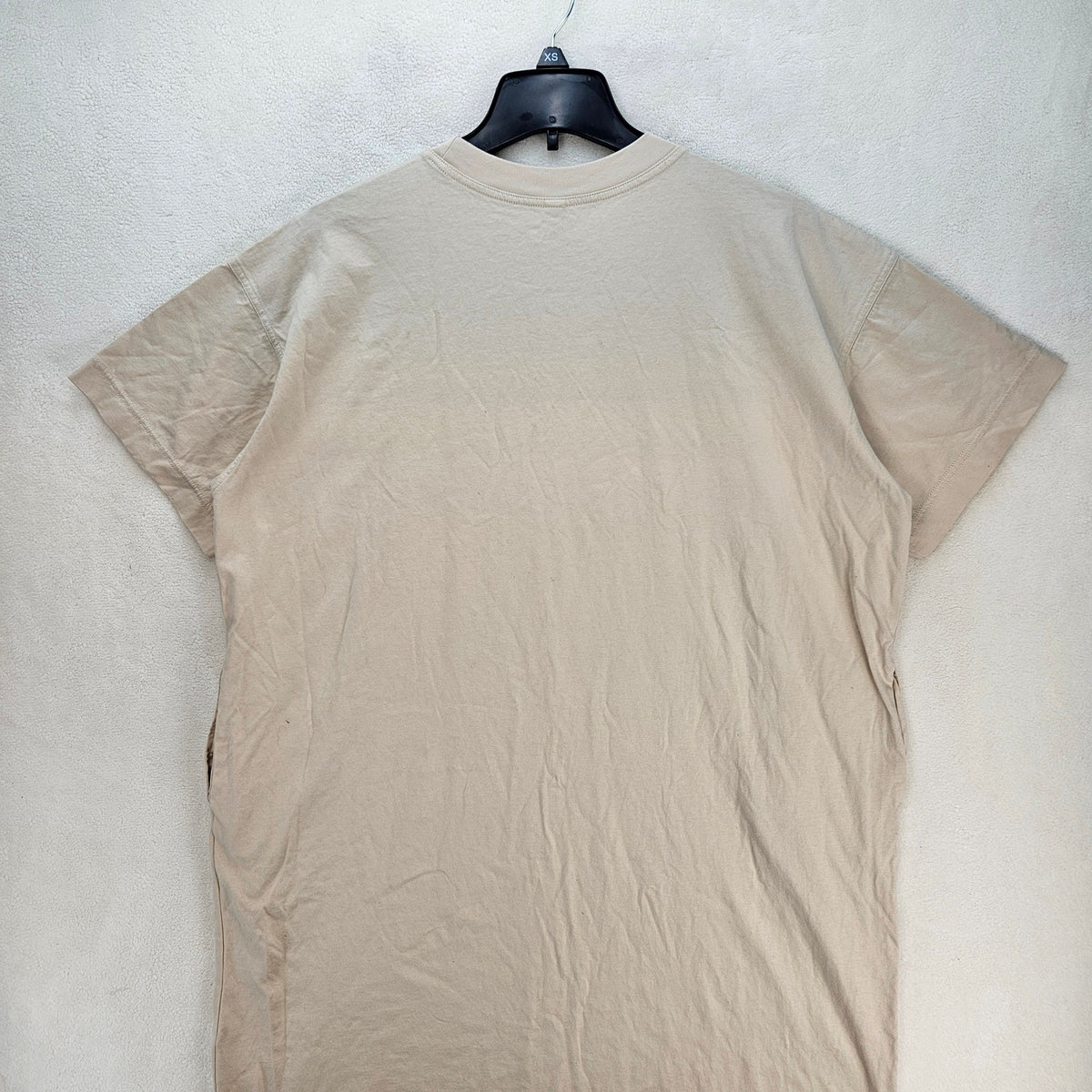 UNIQLO WOMEN'S L OVERSIZED LONGLINE TSHIRT DRESS BEIGE