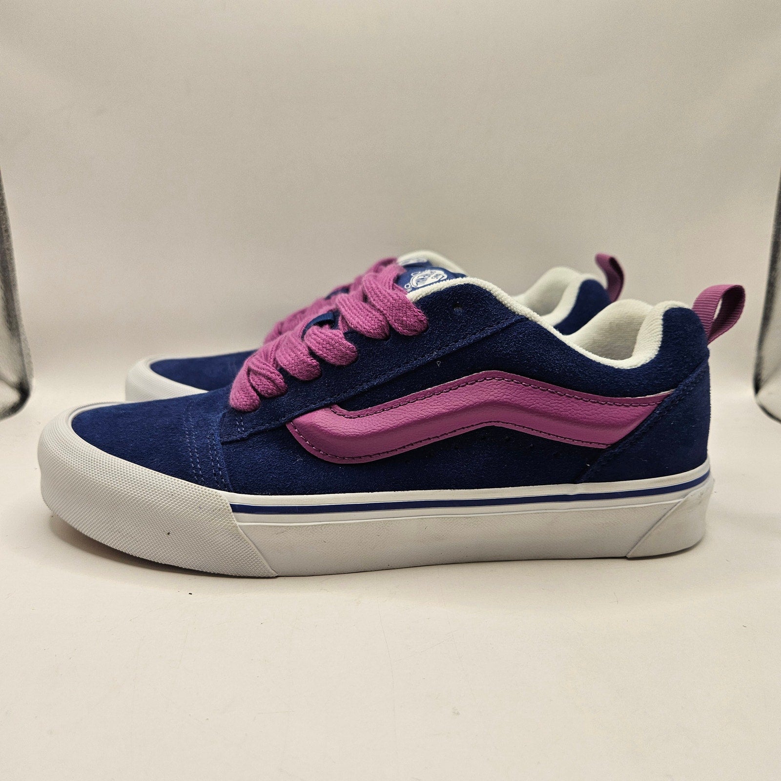 VANS M8 W9.5 KNU SKOOL NAVY BLUE PURPLE SUEDE NWOB LOW TOP SKATEBOARD SNEAKER