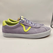 VANS MEN'S 10.5 SPORT SNEAKERS LAVENDER LIME GREEN SUEDE OFF THE WALL