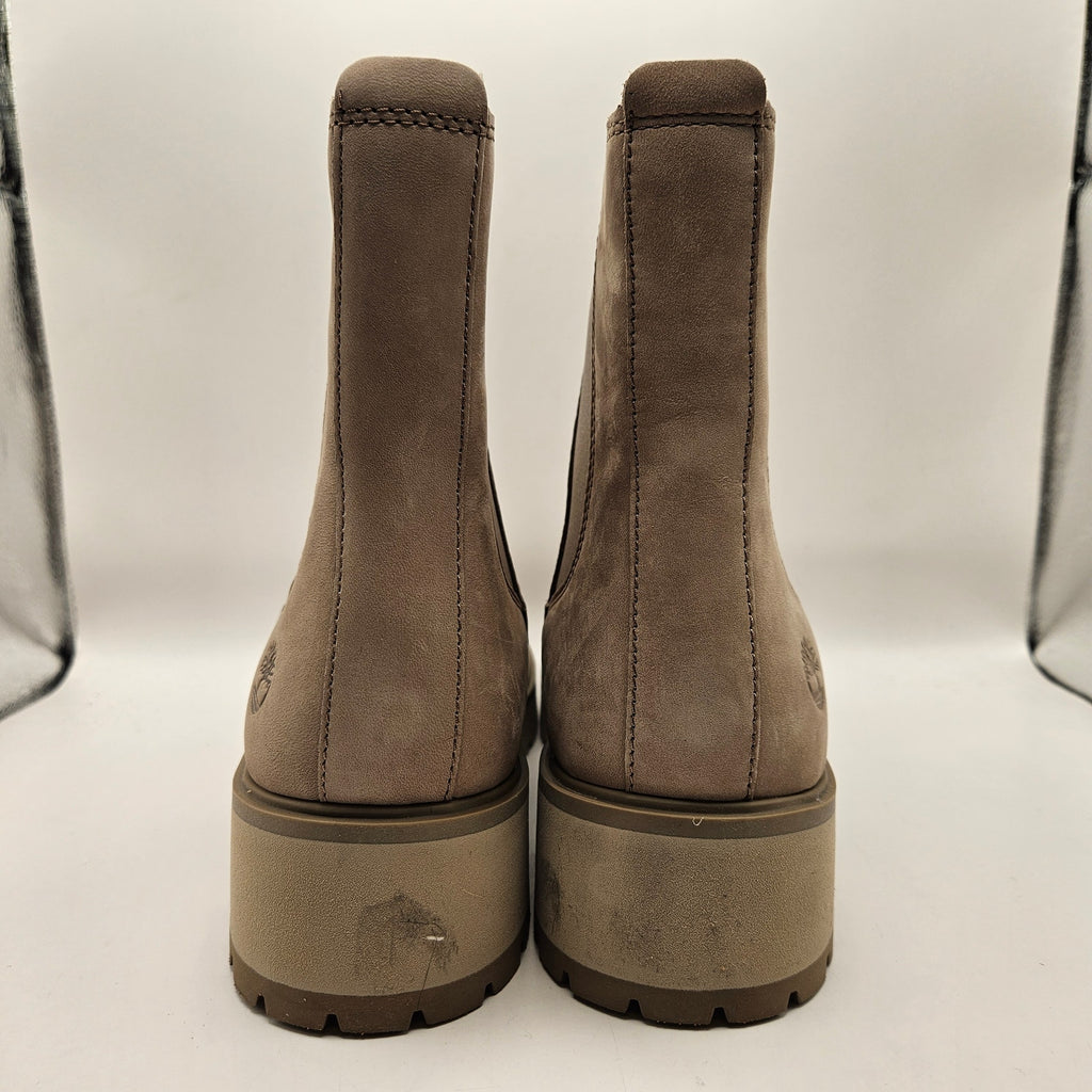 TIMBERLAND WOMEN'S 11 WIDE CARNABY COOL MID CHELSEA BOOTS NWOB OLIVE FULL GRAIN