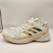 ADIDAS WOMEN'S 9 ADIZERO UBERSONIC 5 TENNIS SHOES WHITE GOLD NWOB