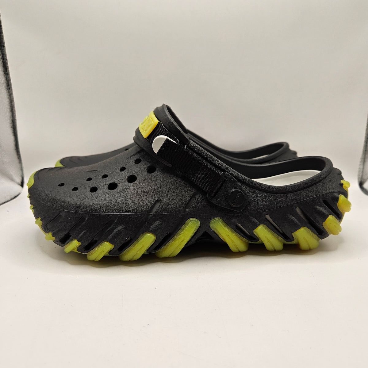 CROCS MEN'S 8 ECHO ICEY RO CLOG BLACK GREEN 211458-001 BACKSTRAP TERRAIN