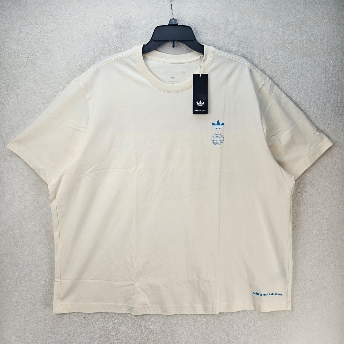 ADIDAS ORIGINAL X BAD BUNNY XLARGE HEAVY OVERSIZED CIUDAD DE MEXICO CREAM KX4478