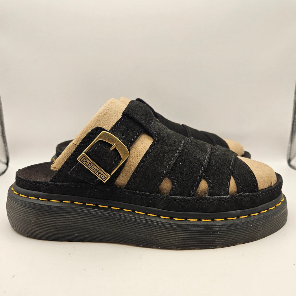 DR MARTENS MEN'S 9 MAXXY SLIDE SUPER SOFT SUEDE AGED BUCKLE NWOB