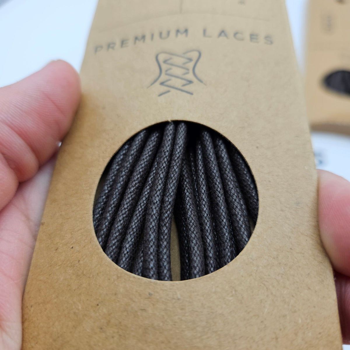 LOT OF 2 - ECCO PREMIUM LACES 150CM OFF COFFEE ROUND  1X2 PAIR