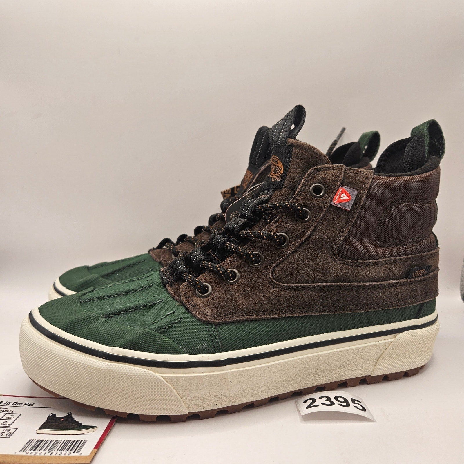 VANS MEN'S 7 SK8-HI DEL PATO MTE-2 UTILITY BOOTS BROWN GREEN NWOB WATERPROOF