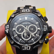 INVICTA 44704 PRO DIVER MEN'S QUARTZ BLACK AND SILVER WATCH NWT