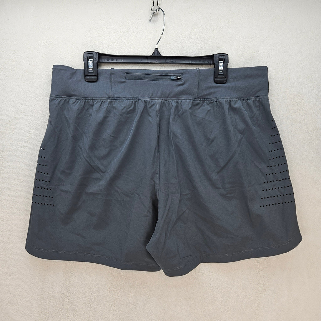 UNDER ARMOUR MEN'S XL SPEEDPOCKET 5" INSEAM LINED BLACK RUNNING SHORTS NWT