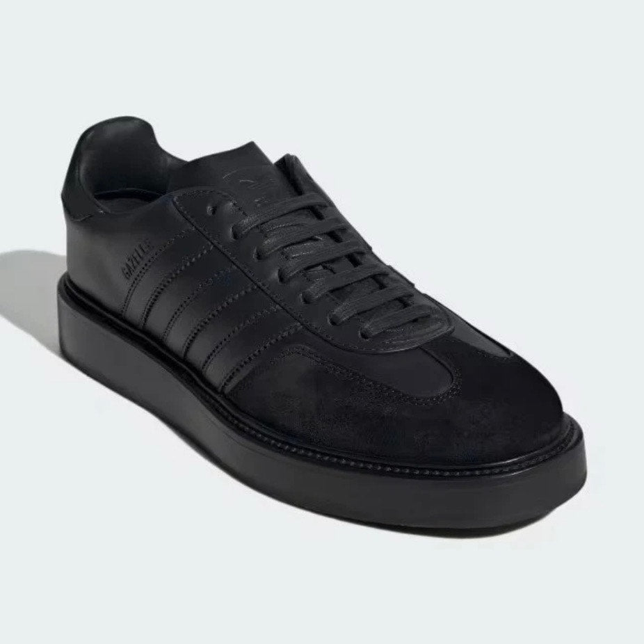 ADIDAS MADE IN ITALY MEN'S 5 PREMIUM GAZELLE INDOOR BLACK LEATHER IH8642