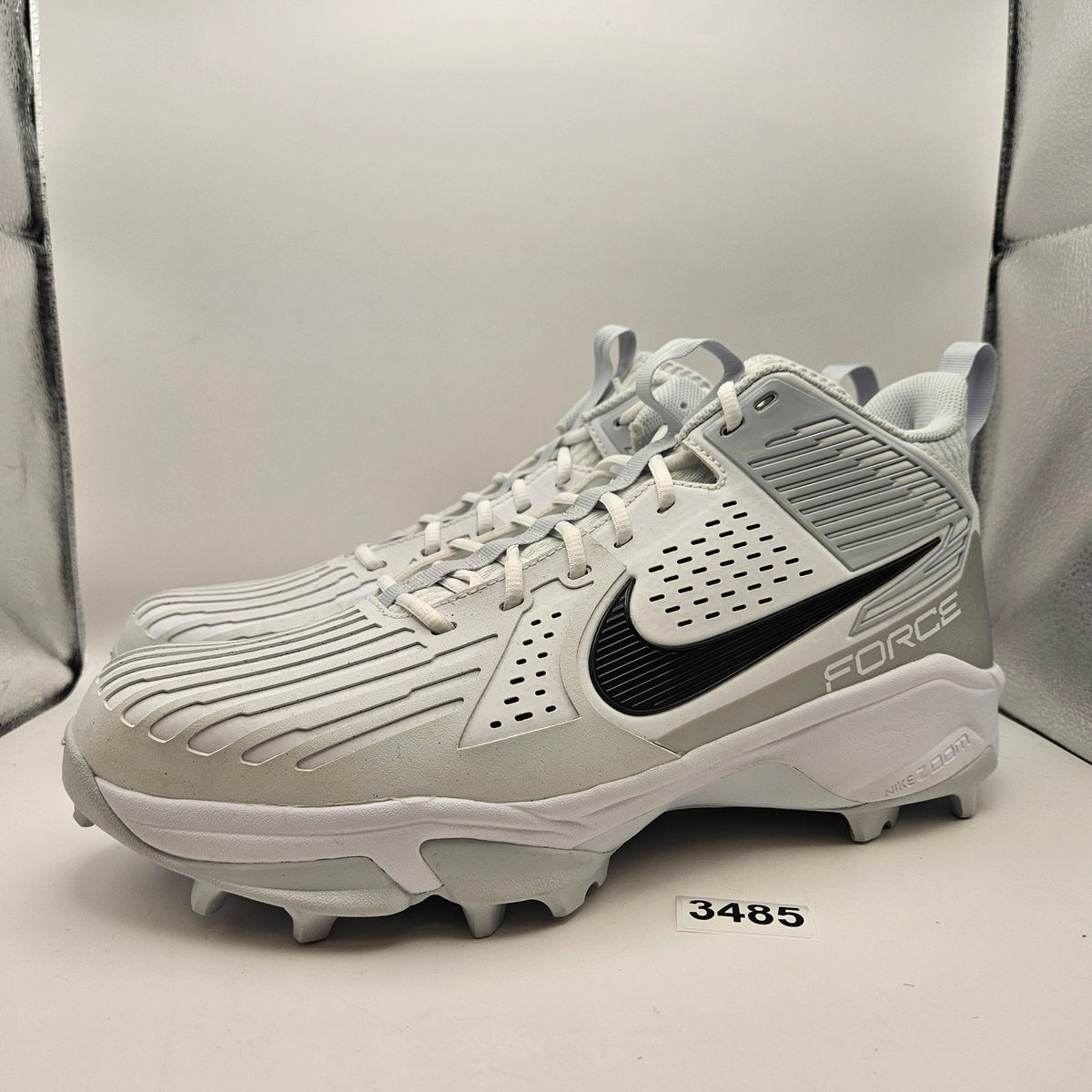 NIKE MEN'S 16 SAVAGE PRO 3 SHARK FOOTBALL CLEATS WHITE FJ8163-105 NWOB