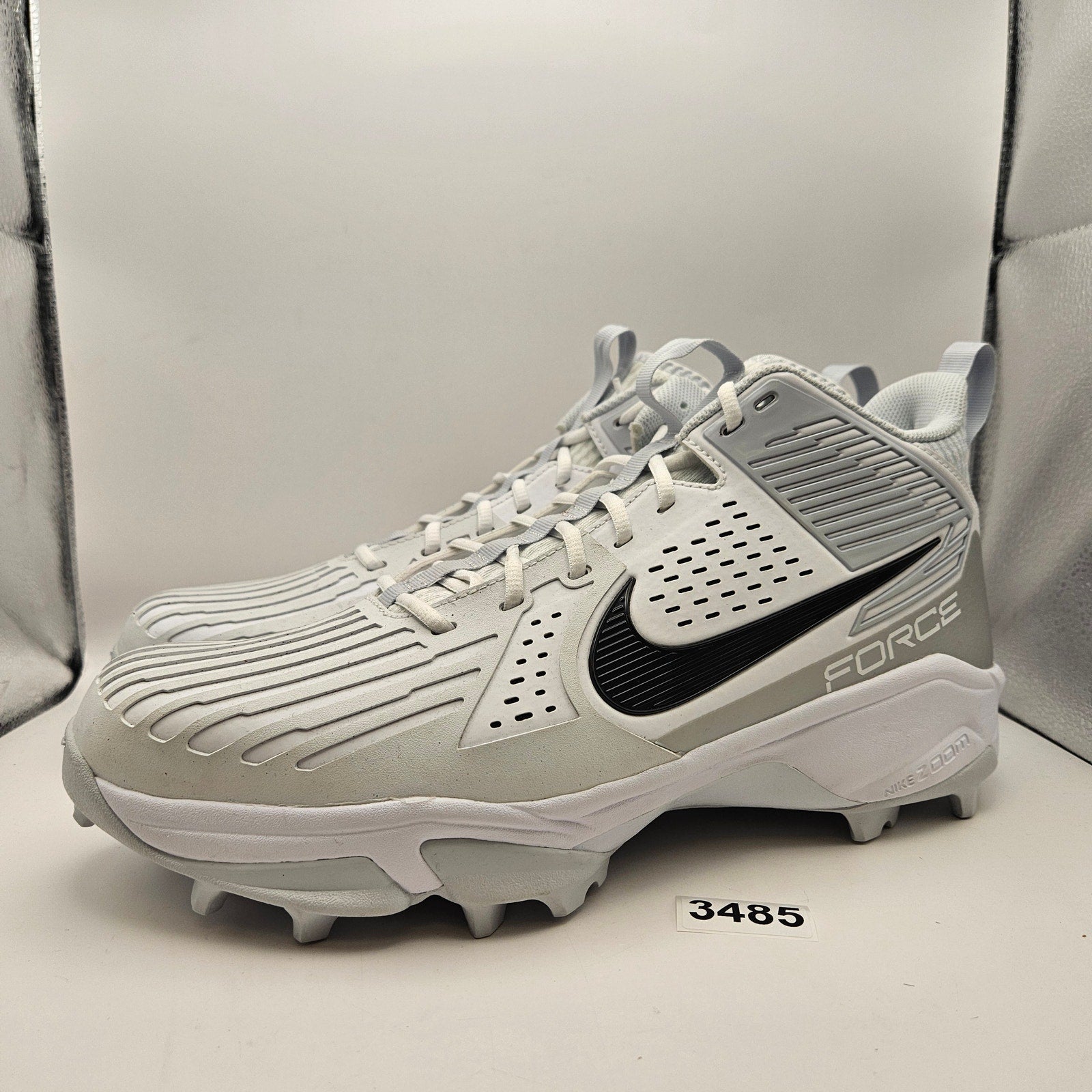 NIKE MEN'S 16 SAVAGE PRO 3 SHARK FOOTBALL CLEATS WHITE FJ8163-105 NWOB