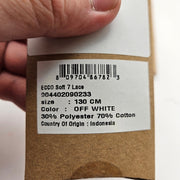 LOT OF 4 - ECCO PREMIUM LACES 130CM OFF WHITE SOFT 7 NIB 1X4 PAIR