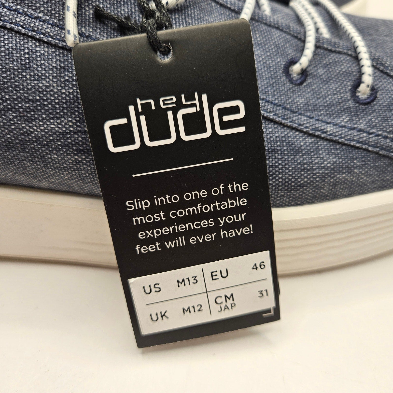 HEY DUDE MEN'S 13 CODY M CRAFT NAVY LOW TOP BREATHABLE SNEAKER NWT 40180-410