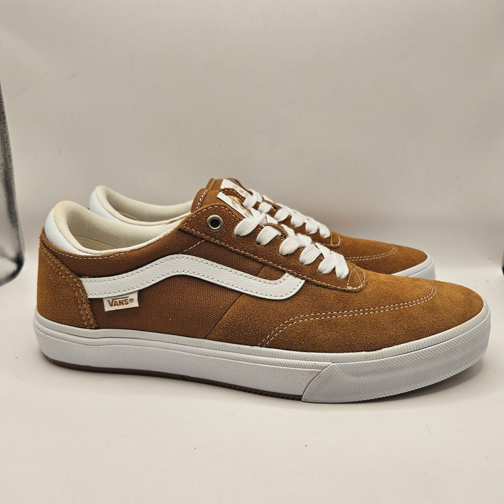 VANS MEN'S 10 GILBERT CROCKETT SKATE SHOES GOLDEN BROWN CANVAS POPCUSH NWOB