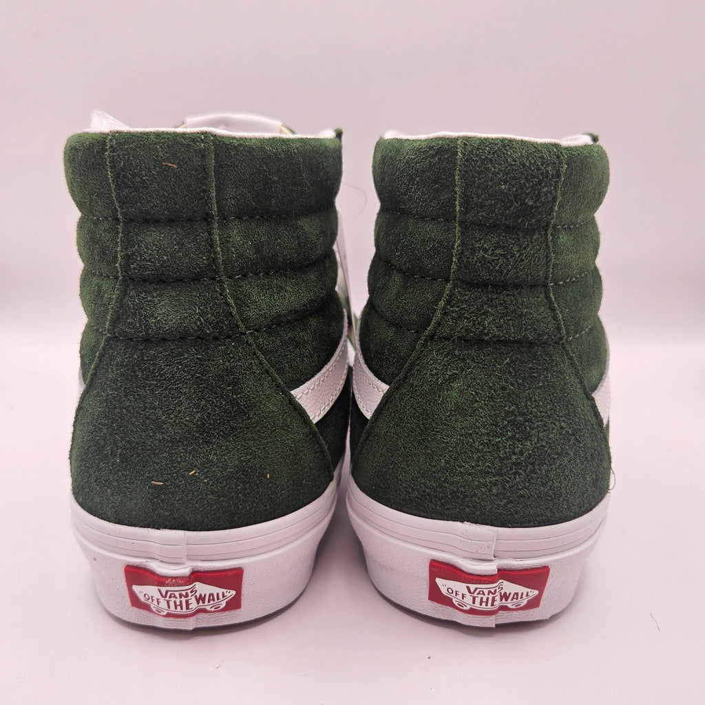 VANS WOMEN'S 8 SK8 HI PIG SUEDE DOUGLAS FIR GREEN RARE NWOB