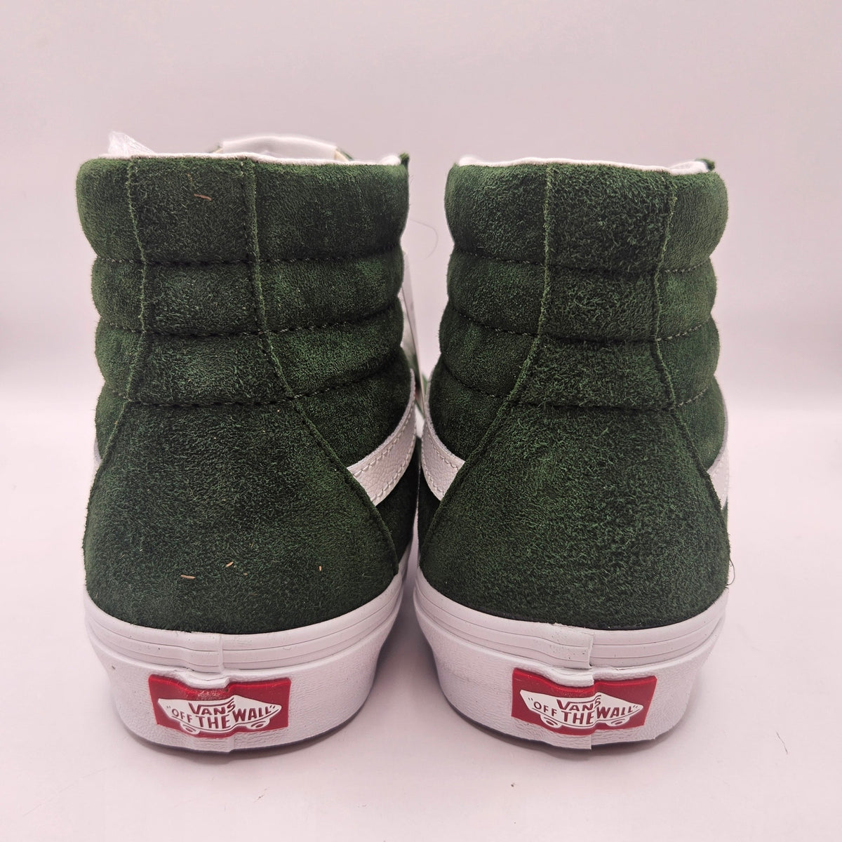 VANS WOMEN'S 8 SK8 HI PIG SUEDE DOUGLAS FIR GREEN RARE NWOB