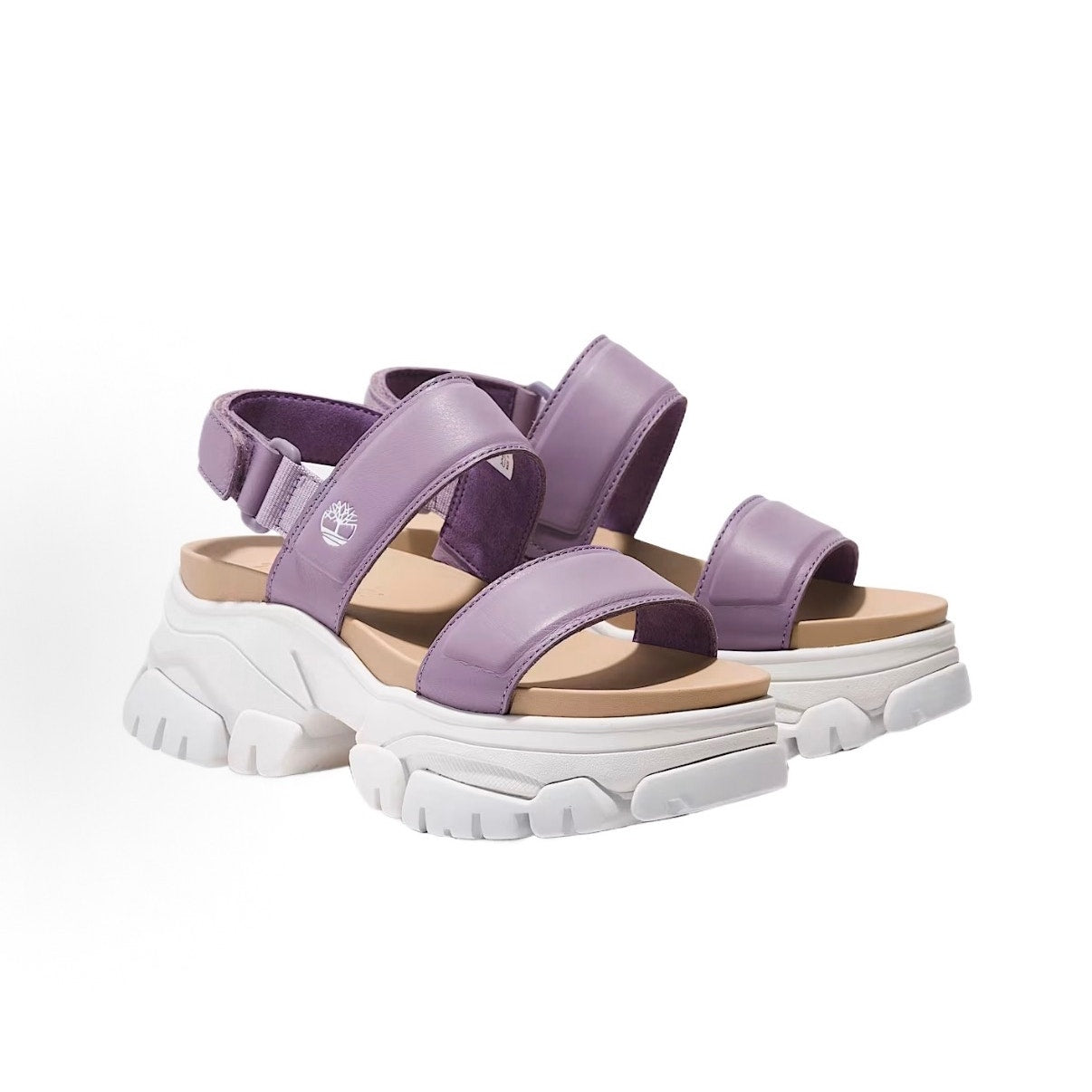 TIMBERLAND WOMEN'S 8 ADLEY WAY SANDAL 2 STRAP SANDAL PURPLE FULL GRAIN NIB