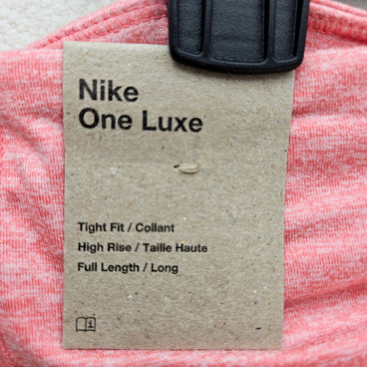 NIKE GIRLS LARGE ONE LUXE DRI FIT LEGGINGS DD7637-603 HEATHER PINK NWT