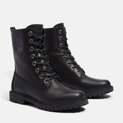 TIMBERLAND WOMEN'S 8 PREMIUM 8 INCH LACE WP BLACK FULL GRAIN BOOT TB0A43MXW02