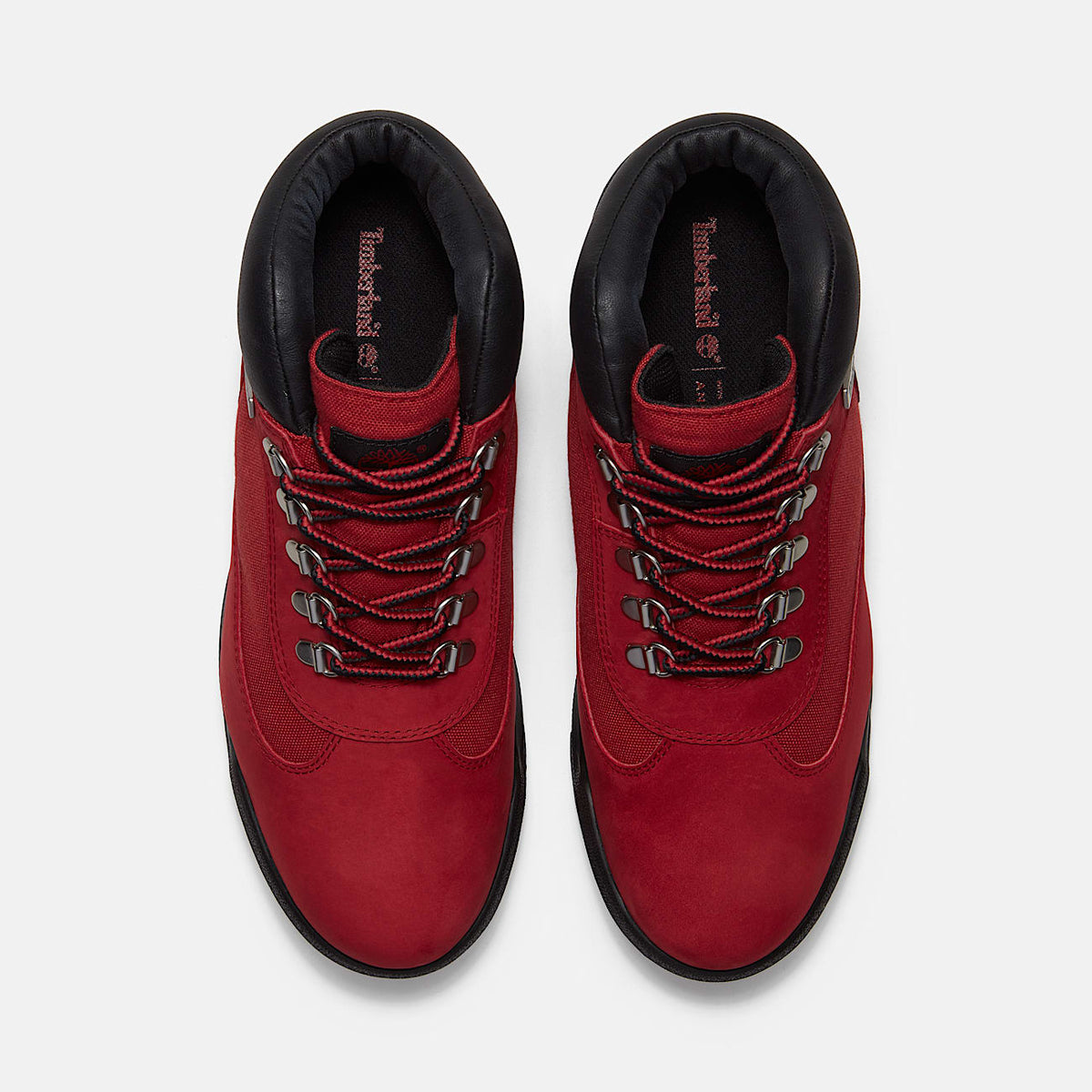 TIMBERLAND MEN'S 10.5 FIELD BOOT MID LACE WATERPROOF DARK RED NUBUCK