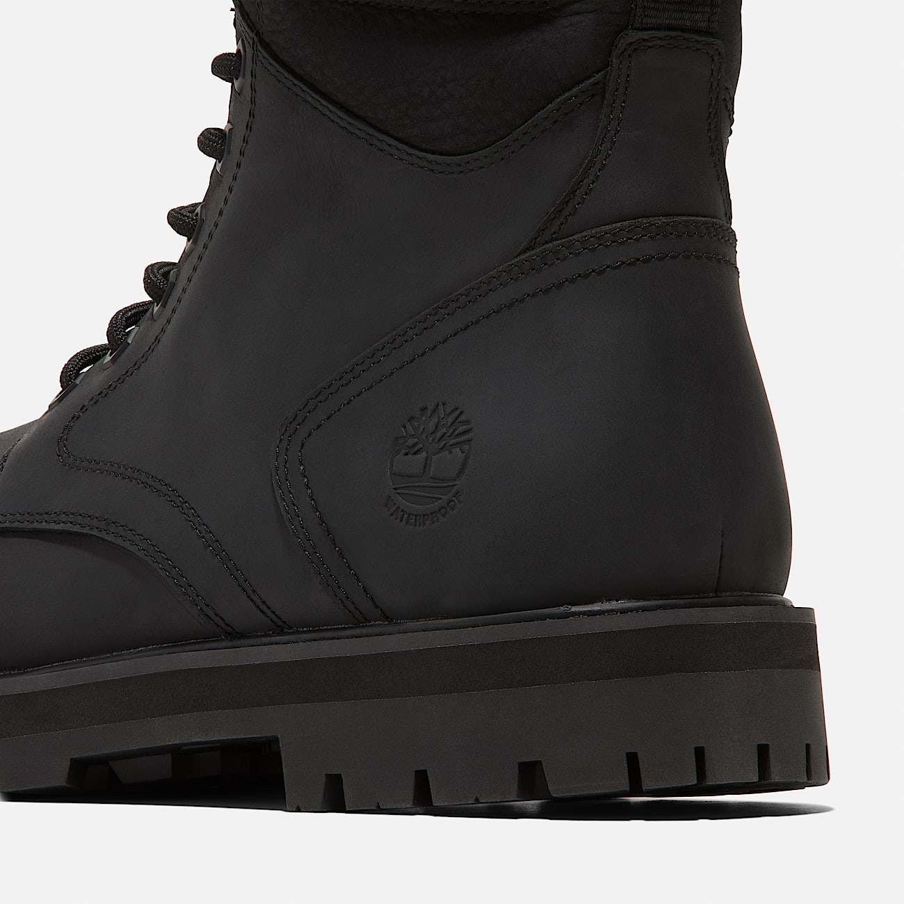 TIMBERLAND MEN'S 9.5 BRITTON ROAD MID LACE UP WATERPROOF FULL GRAIN BOOT BLK NIB