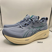 ASICS MEN'S 11.5 GEL NIMBUS 26 GRAY GREEN 1011B892 NWOB RUNNING SHOES