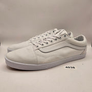 VANS MEN'S 10.5 OLD SKOOL TRUE WHITE LOW TOP SNEAKER NWOB