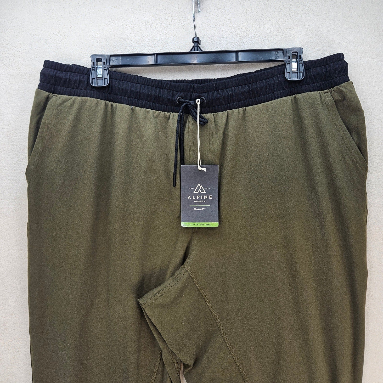VRST MENS XXL OLIVE GREEN ELEVATE PANTS PERFORMANCE ACTIVE STRETCH TAPER JOGGER