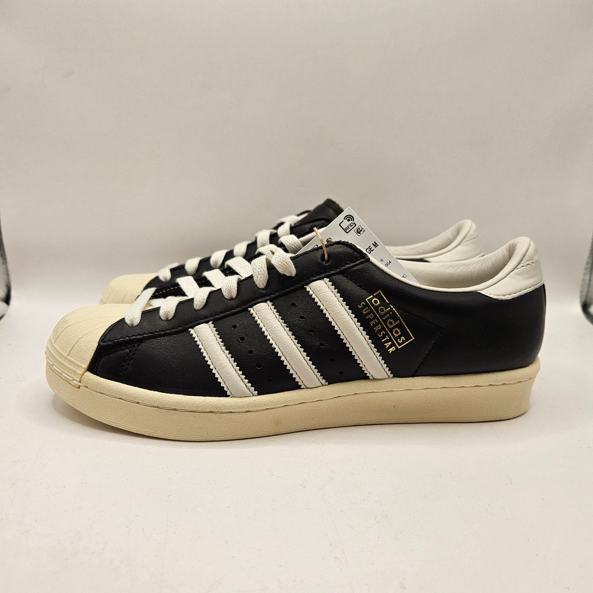 ADIDAS ORIGINALS MEN'S 6.5 MADE IN GERMANY VINTAGE SUPERSTAR BLACK WHITE JI3139