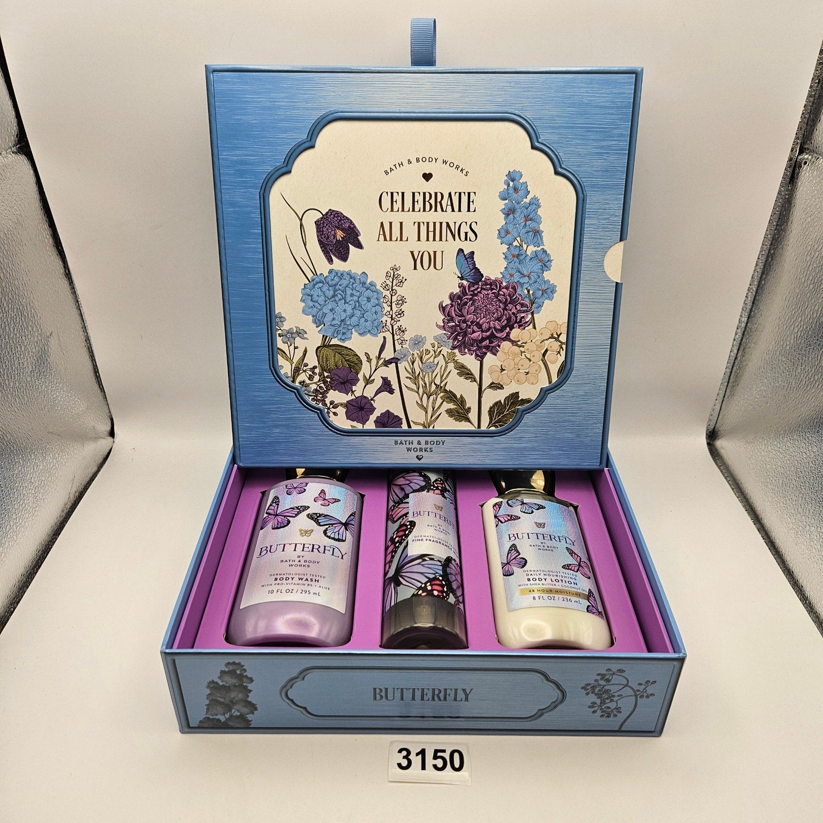 BATH & BODY WORKS BUTTERFLY NIB GIFT SET MIST WASH LOTION