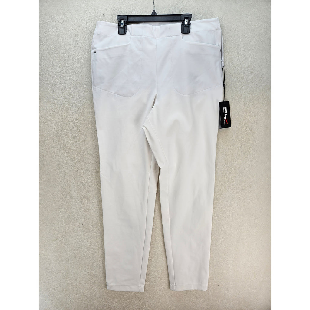 RLX RALPH LAUREN GOLF PANTS WOMEN'S 12 WHITE STRETCH MSRP $168 NWT