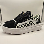 VANS MEN'S 11.5 COMFYCUSH OLD SKOOL OVERT CHECKERBOARD BLACK WHITE