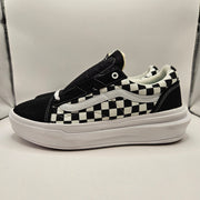 VANS MEN'S 11.5 COMFYCUSH OLD SKOOL OVERT CHECKERBOARD BLACK WHITE