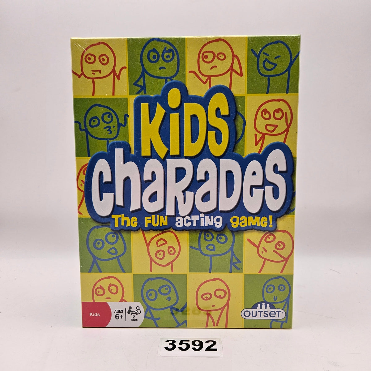 KIDS CHARADES THE FUN ACTING GAME OUTSET FAMILY PARTY BOARD GAME AGES 6+ NEW