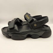 JORDAN WOMEN'S 8 DEJA SANDALS FN5036-001 BLACK METALLIC GOLD