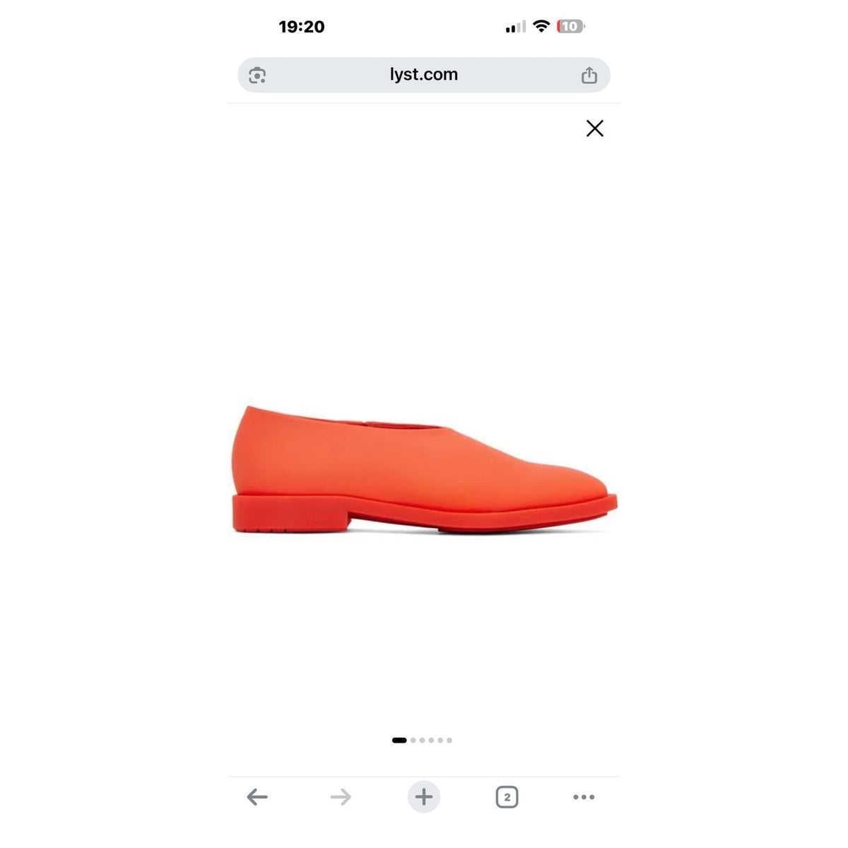 ECCO KOLLECTIVE X BIANCA SAUNDERS 35 ED MAGGOTY LOAFER ORANGE NIB $535 39001491084