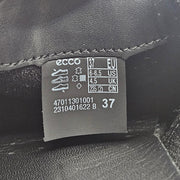 ECCO WOMEN'S EURO 37 SOFT 7 WOVEN FRONT SLIP ON BLACK LIGHTWEIGHT SNEAKER